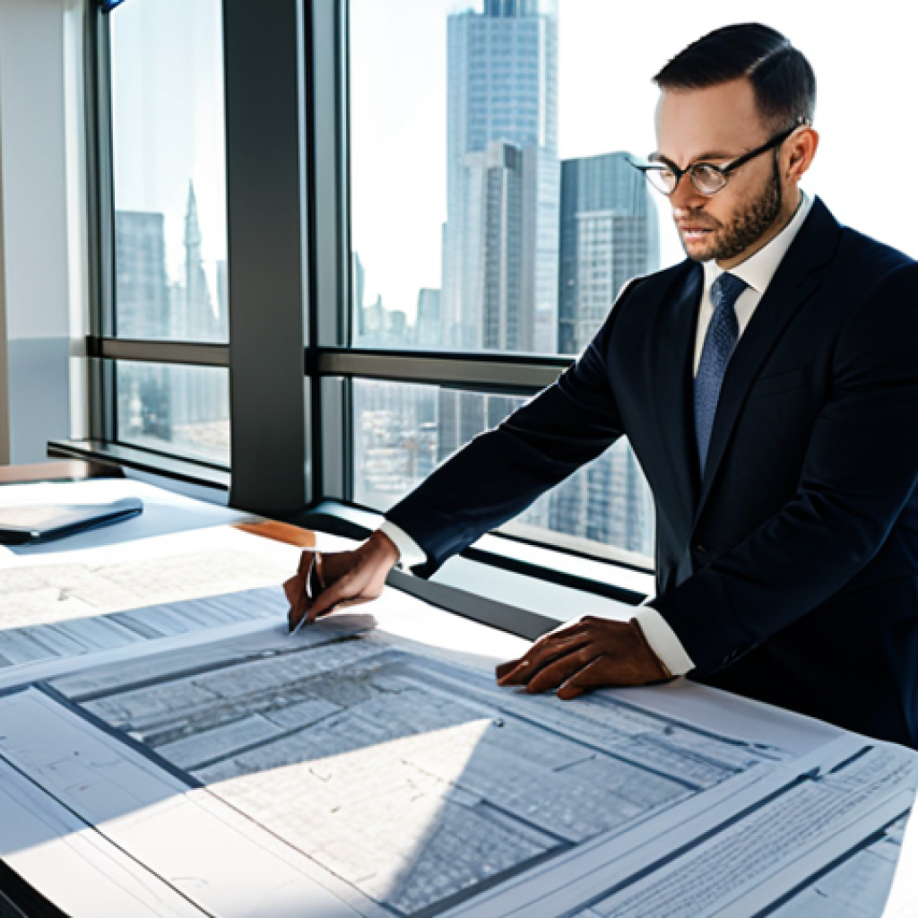 **

A professional architect, fully clothed in a modest business attire, reviewing blueprints in a sunlit, modern architectural office. The office features clean lines, natural materials, and a city skyline view. Safe for work, appropriate content, perfect anatomy, natural pose, high resolution.

**