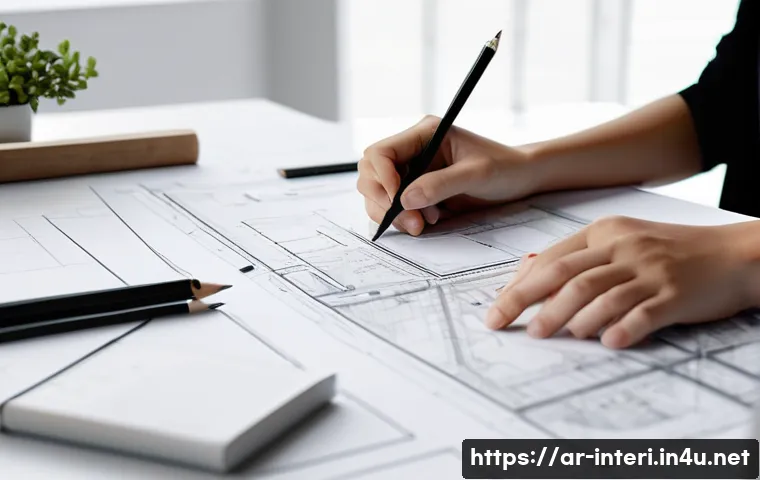실내건축기사 실기 준비 과정의 모든 것 - **Prompt:** "A focused young interior design student, dressed in smart casual attire, meticulously w...