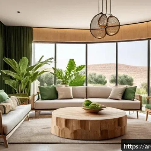실내건축에서의 지속 가능성 디자인 - A modern sustainable interior living room designed with large insulated glass windows that allow abu...